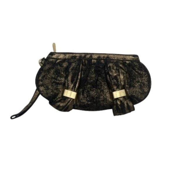 Botkier for Target Handbags - Botkier for Target Shimmer Gold Black Clutch Wristlet Wallet Mini Purse
